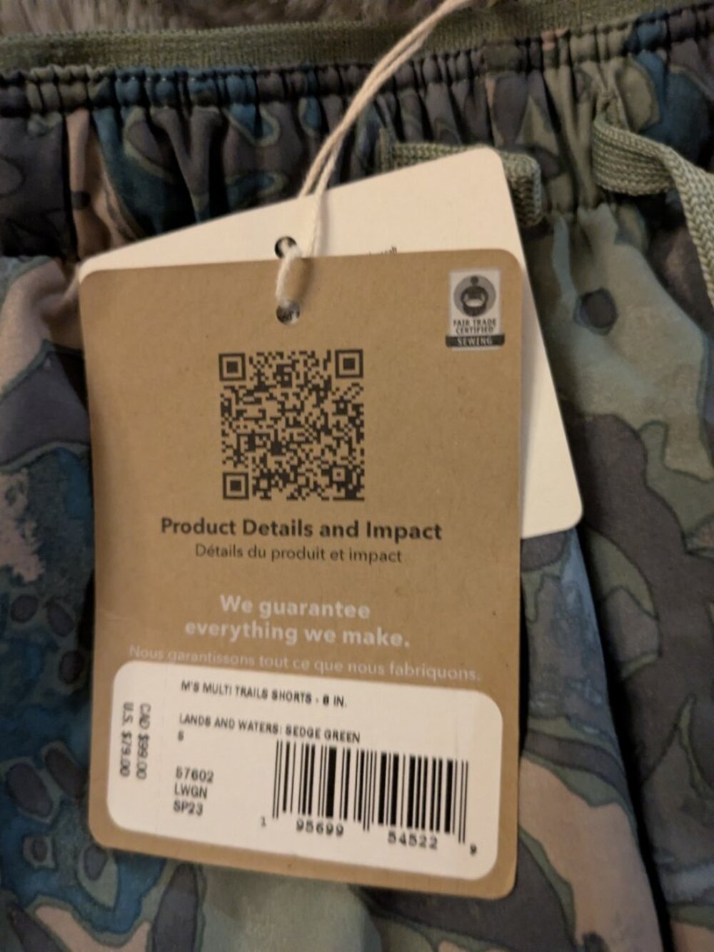 Men's Patagonia Multi Trails Shorts Sedge Green Small NWT - Picture 3 of 8